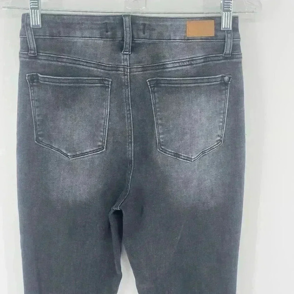 Judy Blue Jeans Charcoal Super Flare Fit Retro 70s Bellbottom Womens Sz 5/27 - Picture 7 of 12